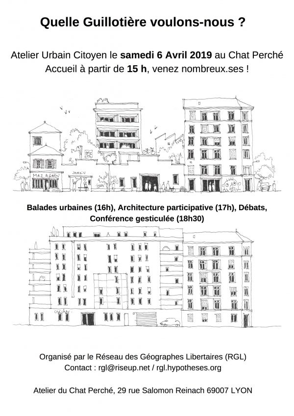 Quelle Guillotière voulons-nous ? - Atelier urbain citoyen Samedi 6 Avril 15h-20h