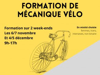 affiche de la formation de mécanique vélo en mixité choisie