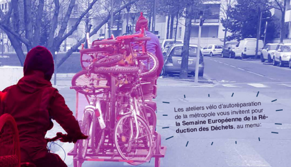 Affiche SERD 2021 : convoi de vélos récupérés