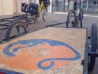 Remorques dont on se sert pour transporter les vélos