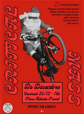 Critical Mass vendredi 20 décembre à 19h