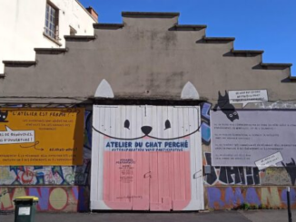 Devanture colorée de l'atelier