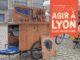 Remorque mobile, avec la bannière de Agir à Lyon 2026